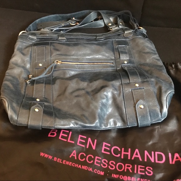 Belen Echandia Leather large shoulder tote bag - Picture 3 of 8